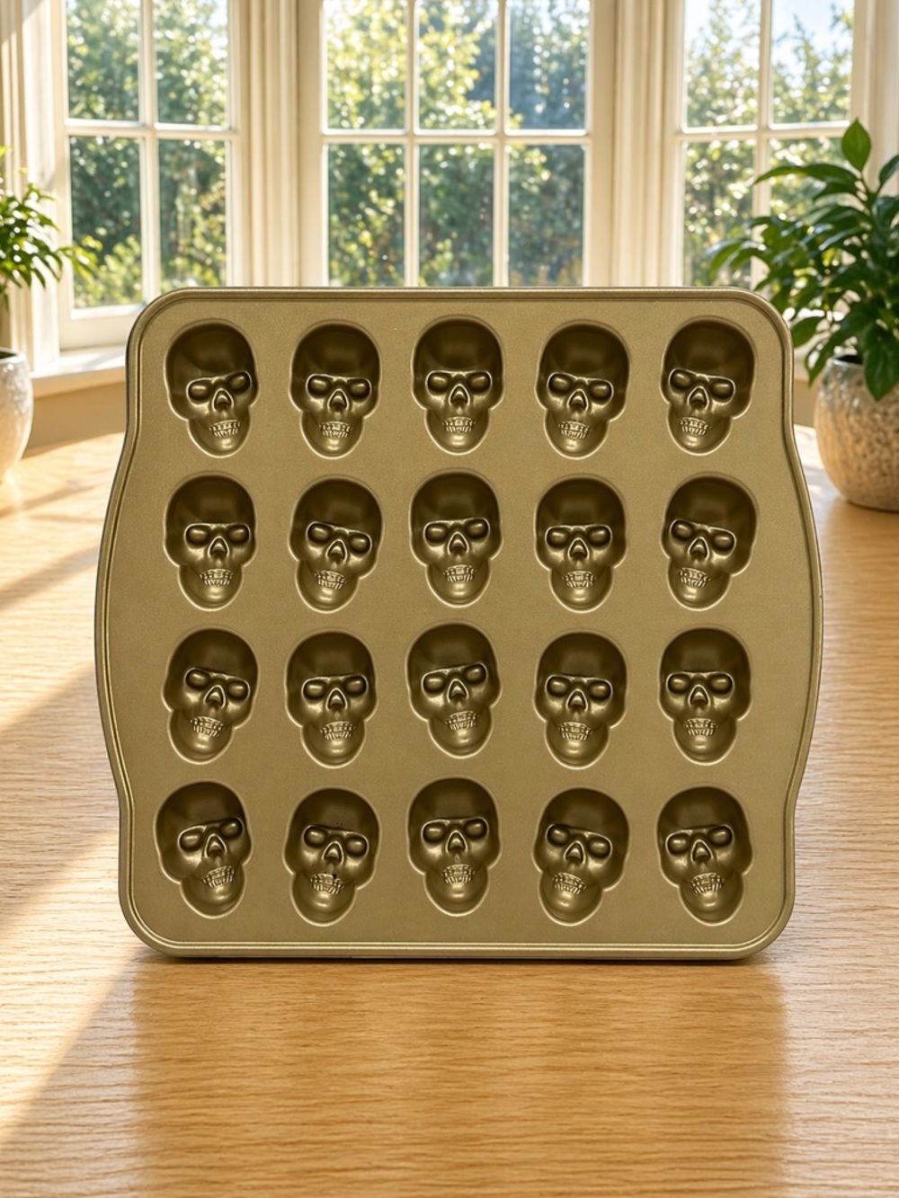 New-Nordic Ware USA Haunted Skull Bites Cakelet Pan William-Sonoma 2.5 Cups